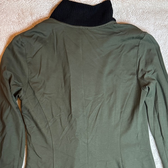 VENUS Olive Jacket with Black Trim Stretch sz 8 - Picture 12 of 13